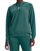 Tenisa džemperis sievietēm Under Armour Women's UA Rival Terry Hoodie - coastal teal/white Tenisa džemperis sievietēm Under Armour Women's UA Rival Terry Hoodie - coastal teal/white