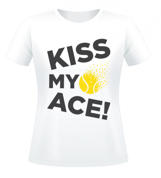 Marškinėliai moterims Kiss My Ace Women - white