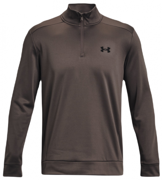 Herren Tennissweatshirt Under Armour Men's Armour Fleece 1/4 Zip - fresh clay/black