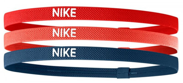 Fascia per la testa Nike Elastic Hairbands 3PK - chile red/ember glow/thunder blue