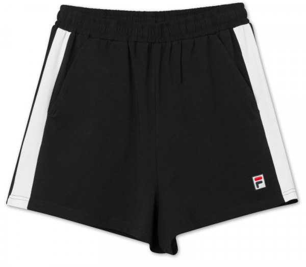 Damen Tennisshorts Fila Badu High Waist Shorts Women - black/blanc de blanc