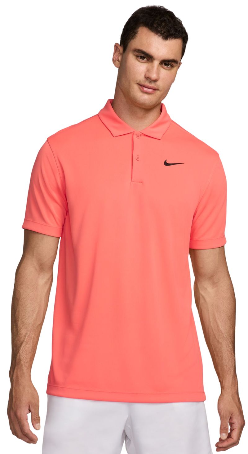 Polo de tennis pour hommes Nike Court Dri Fit Solid Polo Orange Tennis Zone Boutique de tennis