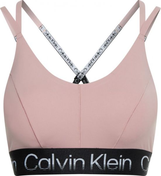 Дамски сутиен Calvin Klein WO High Support Sports Bra - silver pink