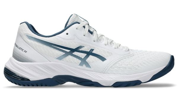 Herrenschuhe für Badminton und Squash Asics Netburner Ballistic FF 3 - white/vintage indigo