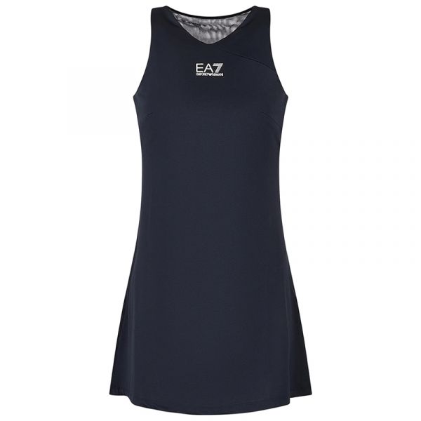 Mädchen Kleid EA7 Girl Jersey Dress - navy blue