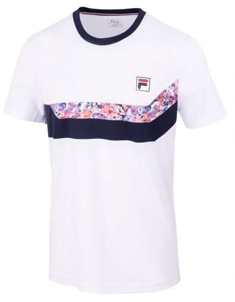 Herren Tennis-T-Shirt Fila T-Shirt Luca - white