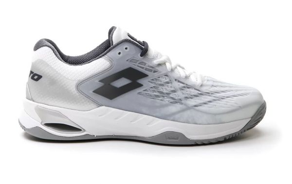Men’s shoes Lotto Mirage 100 Clay - all white/asphalt/silver metal 2