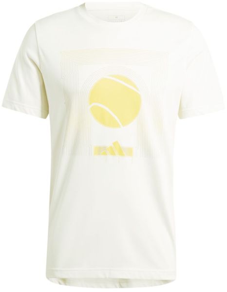 Herren Tennis-T-Shirt Adidas Graphic Tennis T-Shirt - ivory