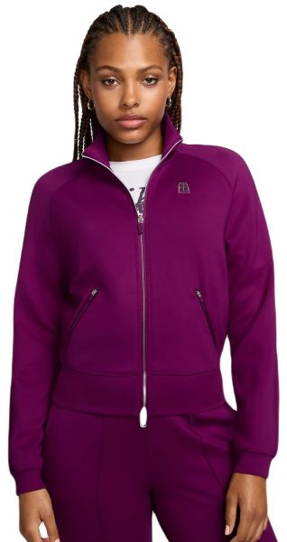 Damen Tennissweatshirt Nike Court Heritage FZ - Lila