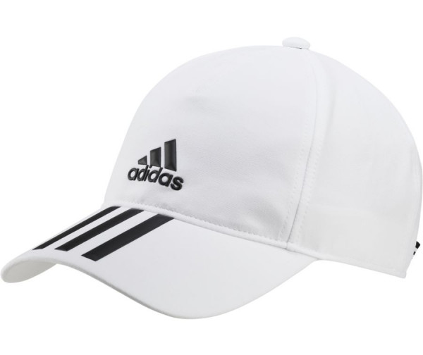  Adidas Aeroready 3-Stripes Baseball Hat - white/black/black