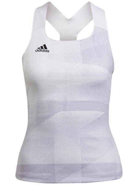 Women's top Adidas Tennis Tokyo Y-Tank Primeblue HEAT.RDY W - white/dash grey/black