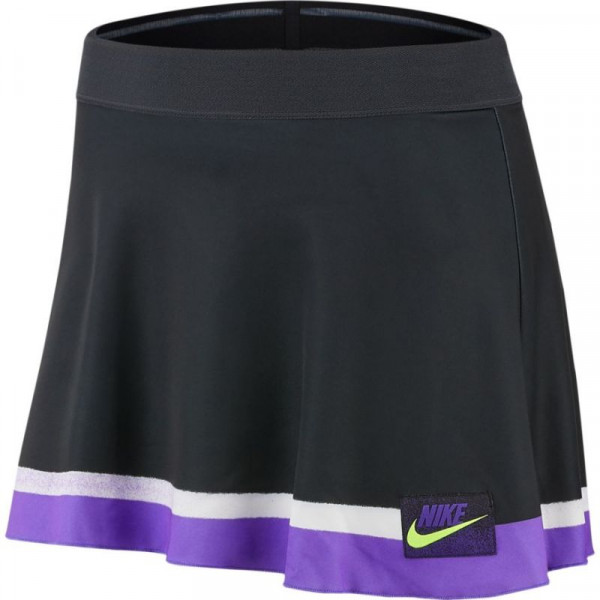  Nike Court Slam Skirt NY - off noir/court purple/white/volt