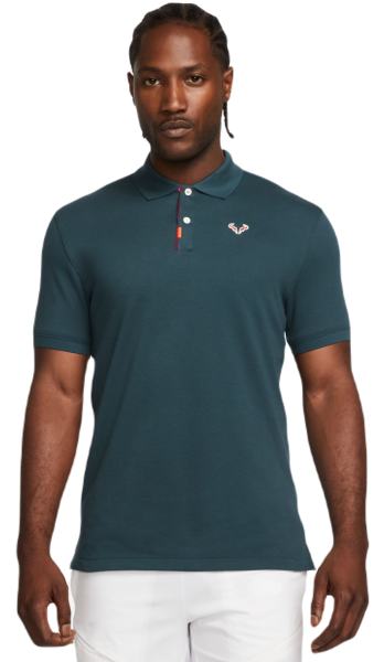 Tenisa polo krekls vīriešiem Nike Rafa Slim Polo - deep jungle/fireberry/fireberry