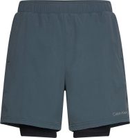 Shorts de tenis para hombre Calvin Klein WO 2 in 1 Woven Short - dark slate