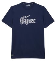 Męski T-Shirt Lacoste Ultra Dry Pique Tennis T-Shirt - Niebieski