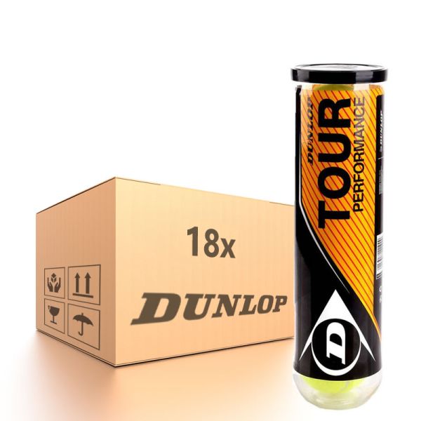 Tennisepallid karbis Dunlop Tour Performance - 18 x 4B