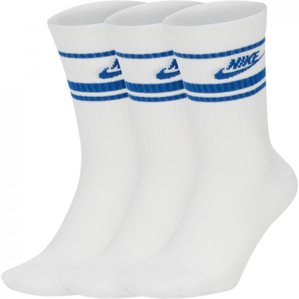 Chaussettes de tennis Nike Swoosh Everyday Essential 3P - white/game royal/game royal