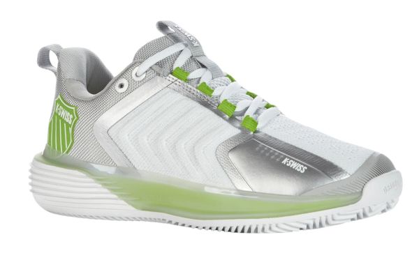 Damskie buty tenisowe K-Swiss Ultrashot 3 HB - white/gray violet/lime green
