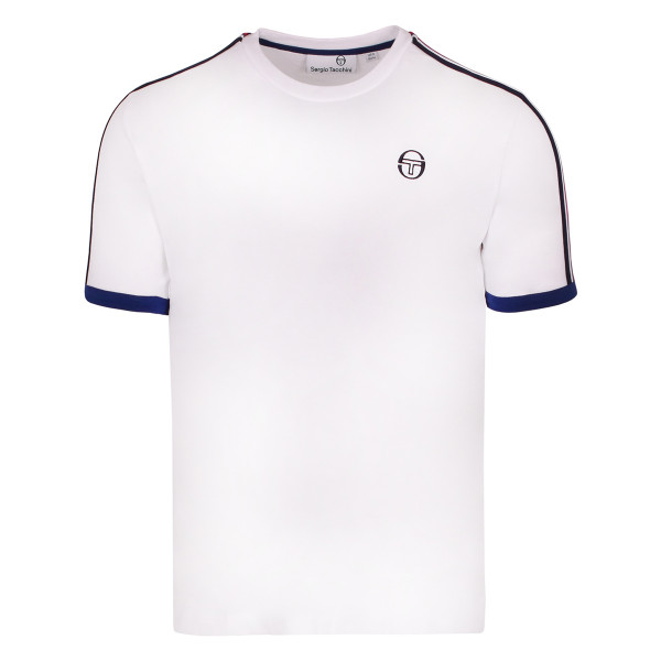 Herren Tennis-T-Shirt Sergio Tacchini Norto T-shirt - white/blue