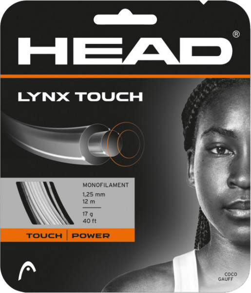 Tennis String Head LYNX TOUR (12 m) - grey (Recommended)