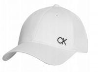 Czapka tenisowa Calvin Klein Bombed Metal BB Cap - bright white