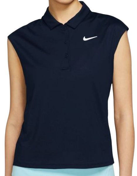 Ženski teniski polo majica Nike Court Dri-Fit Victory Polo W - obsidian/white