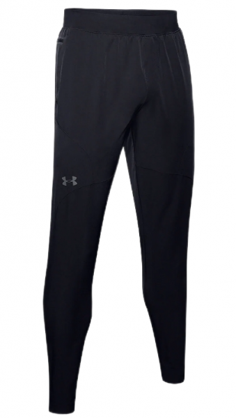 Herren Tennishose Under Armour Men's UA Unstoppable Tapered Pants - black/pitch gray