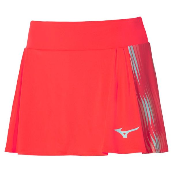 Damen Tennisrock Mizuno Printed Flying Skirt - fierry coral