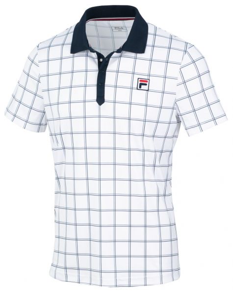 Herren Tennispoloshirt Fila Polo John - white/peacoat blue