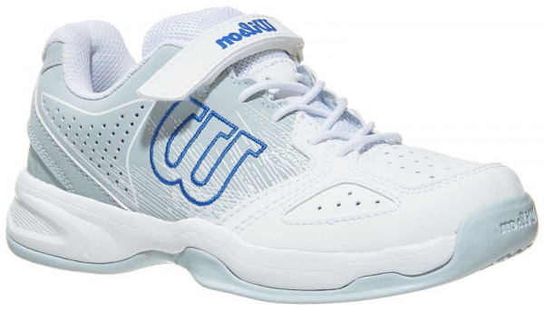 Chaussures de tennis pour juniors Wilson Kaos KID - white/pearl blue/dazzling blue