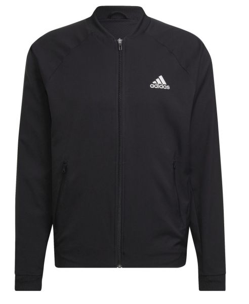 Herren Tennissweatshirt Adidas Tennis Jacket - black/white