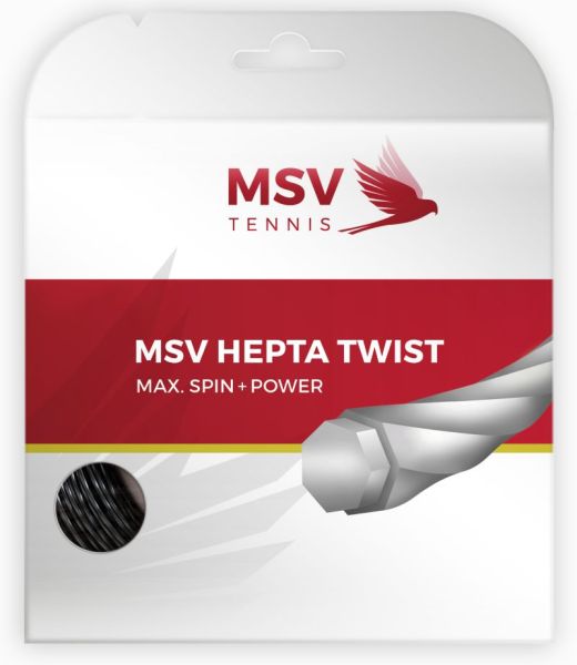 Tennis-Saiten MSV Hepta Twist (12 m) - anthracite