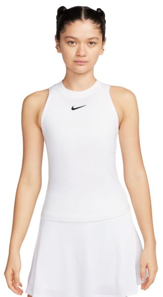 Top da tennis da donna Nike Court Dri-Fit Advantage Tank - white/white/black