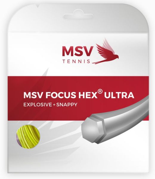 Tennis-Saiten MSV Focus Hex Ultra (12 m) - neon yellow
