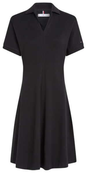 Women's dress Tommy Hilfiger Lyocell Open Neck F&F Polo - Black