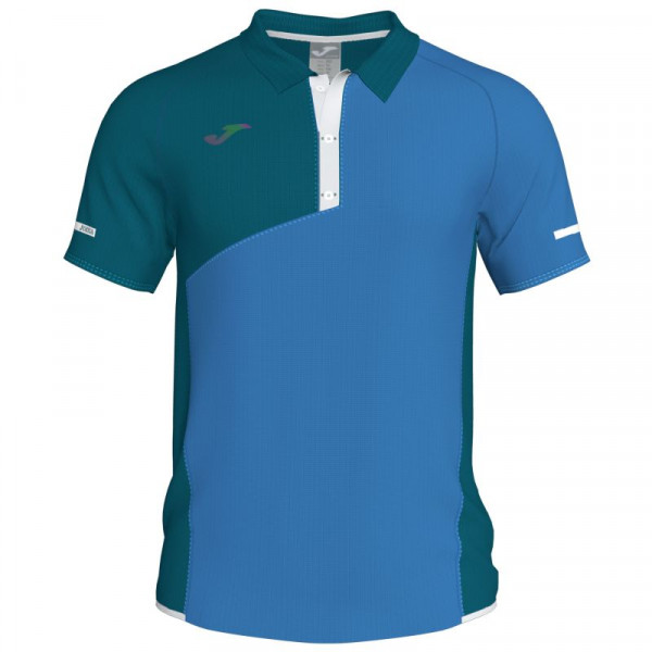 Męskie polo tenisowe Joma Rodiles Polo SS - blue/green