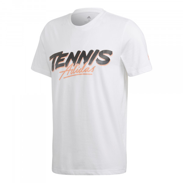  Adidas Tennis Script Tee - white