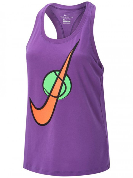 Tenisa tops sievietēm Nike Court Swoosh Tennis Tank W - purple nebula