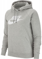 Tenisa džemperis sievietēm Nike Sportswear Essential Fleece Pullover Hoodie W - dark grey heather/white