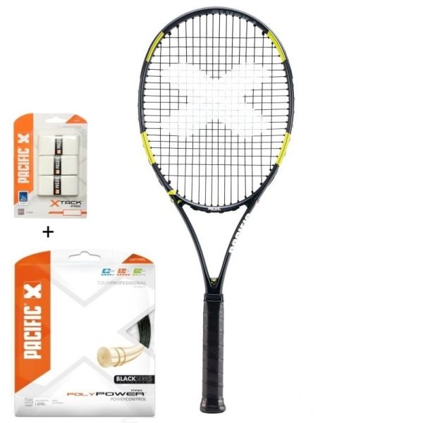 Tennisschläger Pacific BXT X Force Pro No.1 + Tennis-Saiten