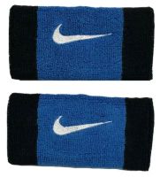 Aproces Nike Swoosh Doubl -Wide Wristbands -black/star blue/white