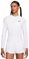 Women's long sleeve T-shirt Nike Court Advantage Dri-Fit 1/4-Zip Tennis Mid Layer - white/black