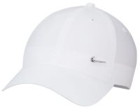 Czapka tenisowa Nike Dri-Fit Club Unstructured Metal Swoosh Cap - white/metallic silver