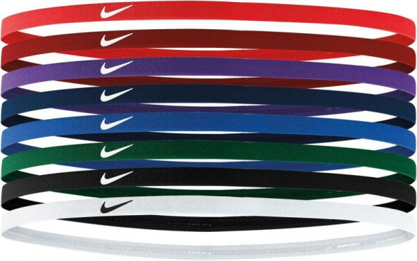 Fejpánt  Nike Skinny Headbands 8PK - university red/team red/court purple