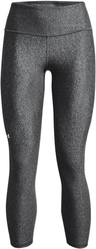Under Armour Women's HeatGear Black/Silver Armour Mesh Ankle Crop Leggings  - XL