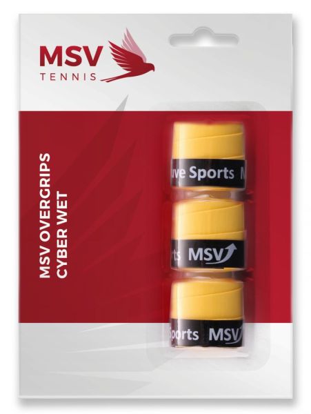 Viršutinės koto apvijos MSV Cyber Wet Overgrip (3 vnt.) - yellow