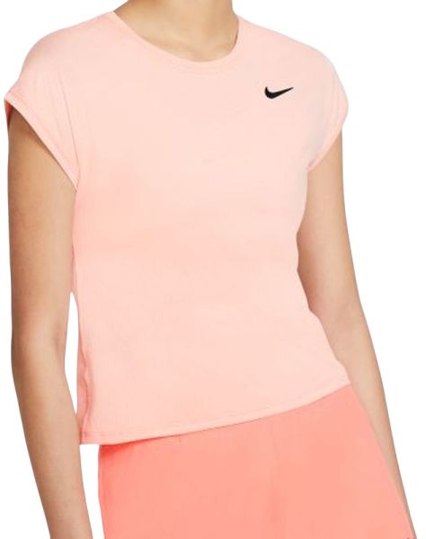 Marškinėliai moterims Nike Court Dri-Fit Victory Top SS Plus Line W - arctic orange/black