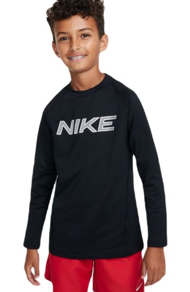 Boys' t-shirt Nike Kids Pro Warm Dri-Fit Long Sleeve Training - Black