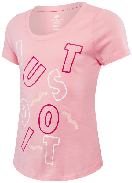  Nike Girls Swoosh Tee Pool Party Just Do It - bleached coral/white
