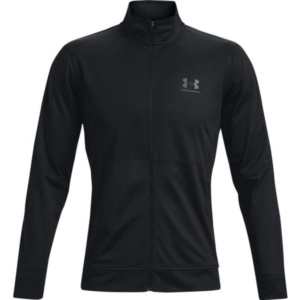 Herren Tennissweatshirt Under Armour Men's UA Pique Track Jacket - black